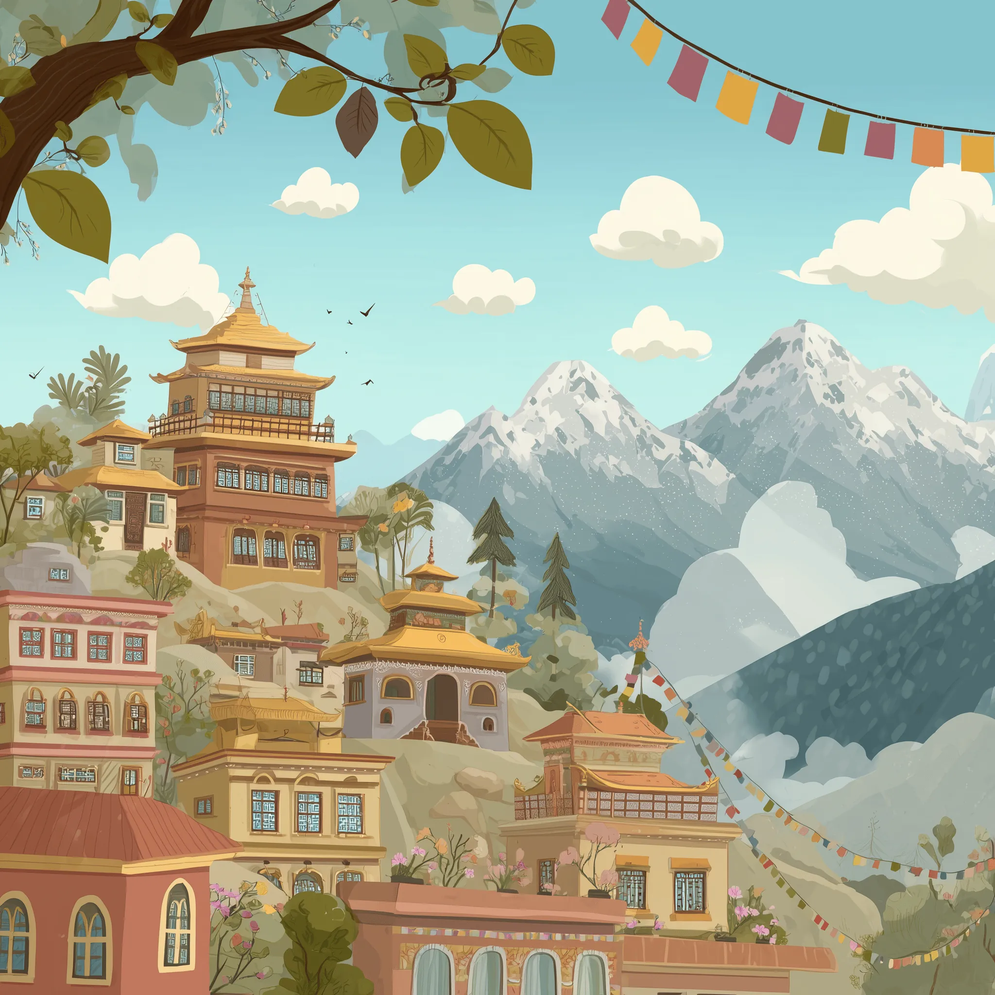 A quiet street in Dharamshala, India