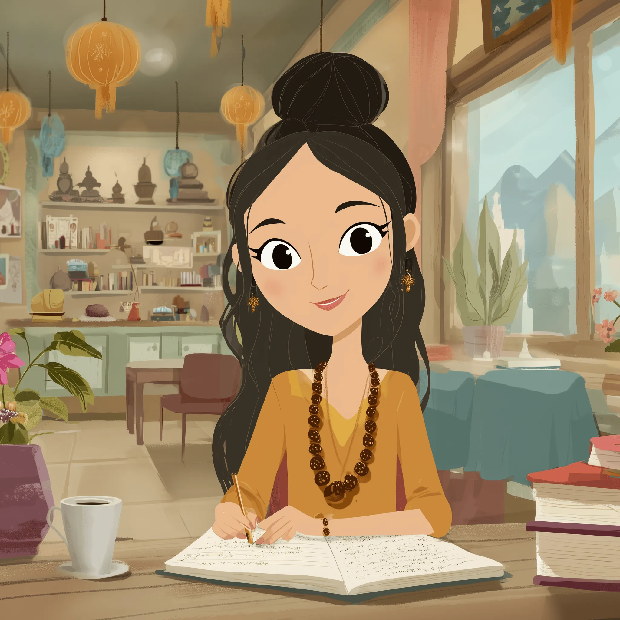 A learner working through Tibetan grammar